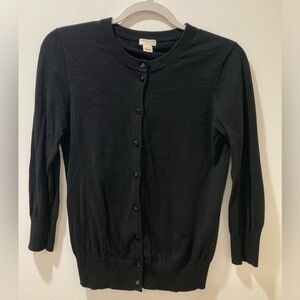 J CREW Clare Cardigan, black, size small